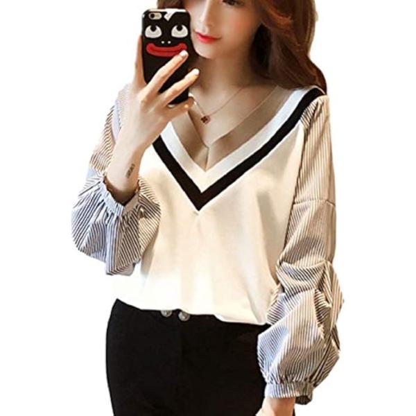 ニブンノイチスタイル きれいめ 綺麗め フワフワ ニット セーター オフ ショルダー サックス バイ...