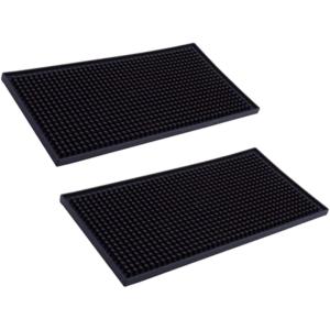 バーマット 30x15cm 2枚セット カクテル グラス置き ショットバー 食器 水切り キッチンマット