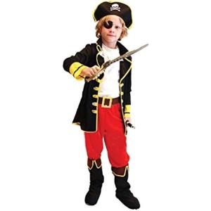 子供 海賊 衣装 セット パーティ ハロウィン コスプレ コスチューム( 黒，赤,  L)｜horikku