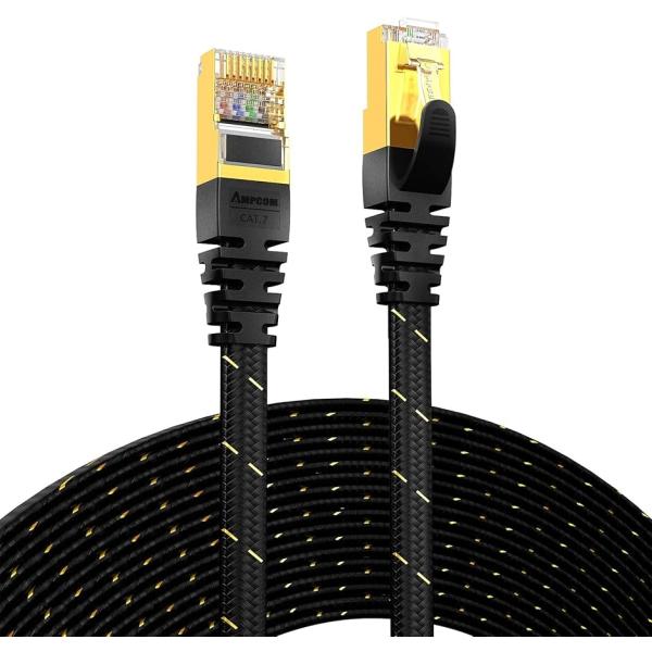 CAT7準拠STP 高速LANケーブル 10Gbps/600MHz RJ45 フラットインターネット...