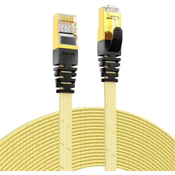 CAT7準拠STP 高速LANケーブル 10Gbps/600MHz RJ45 フラット インターネッ...