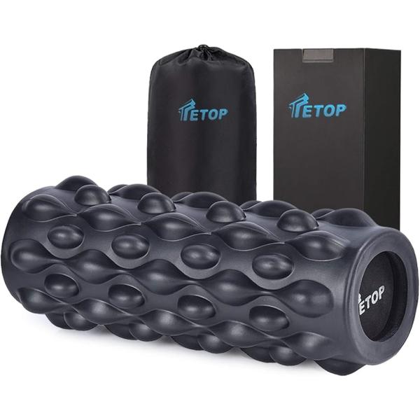 筋膜リリース 実力派. 割れない フォームローラー 500KG耐荷重 ストレッチローラー(ブラック,...