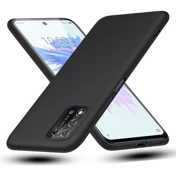 ZTE Libero 5G iii ケース ブラック 用の マットブラック柔軟性 TPU素材耐衝撃 ...