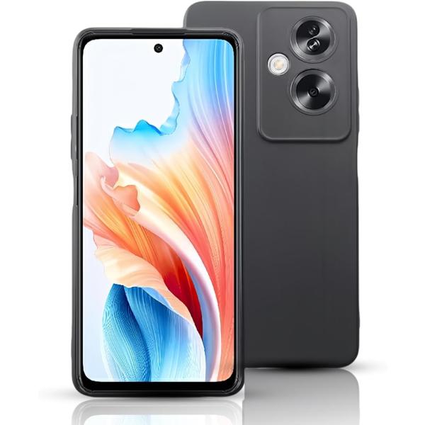 OPPO A79 5G ケース ブラック 用の マットブラック柔軟性 TPU素材耐衝撃 衝撃吸収 超...