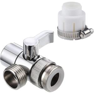 分岐水栓 蛇口 バルブ T型 分岐バルブ 3方向 3口 分岐栓(シルバー