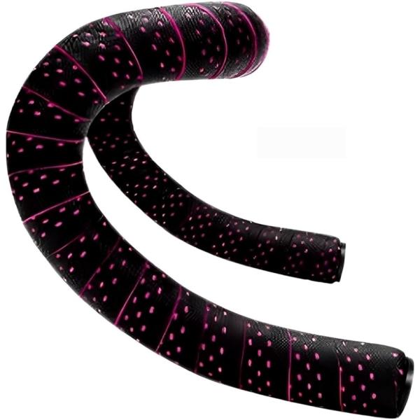 自転車 バーテープ ドロップ ハンドル ロードバイク エンドキャップ付き (ピンク,  長さ2150...