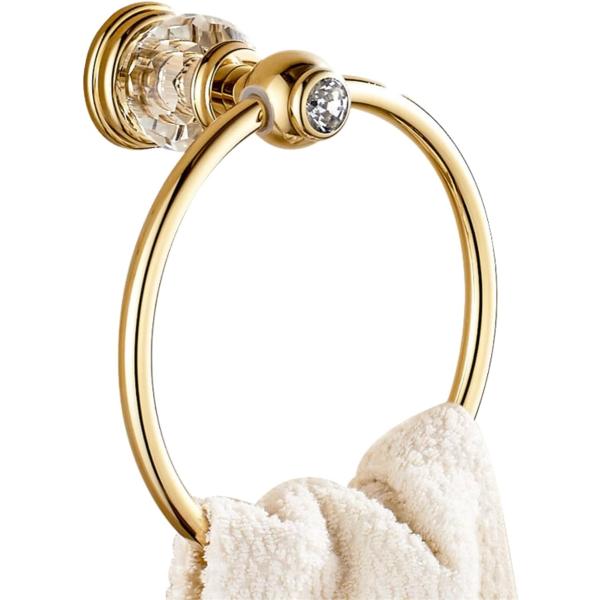 タオル ホルダー トイレ ハンガー クリスタル ゴージャス(ゴールド)