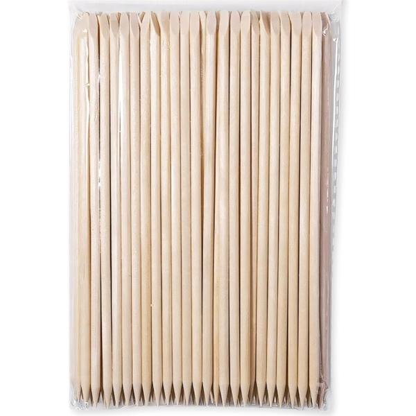ウッドスティック ネイル 甘皮処理 プッシャー (100本,  15cm)