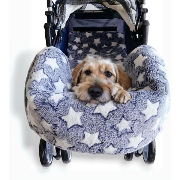 ペットカート クッション あごのせクッション 約60-80-3cmサイズ 取り付け取り外し簡単 (エ...