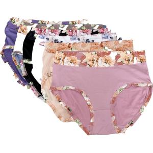 ショーツ 6枚 セット 花柄 レディース 大きい サイズ まとめ売り 6色 伸縮性 パンツ かわいい(6L)