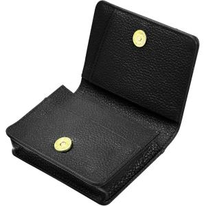 名刺入れ レディース 本革 大容量 70枚収納 (ネイビーxスカイブルー