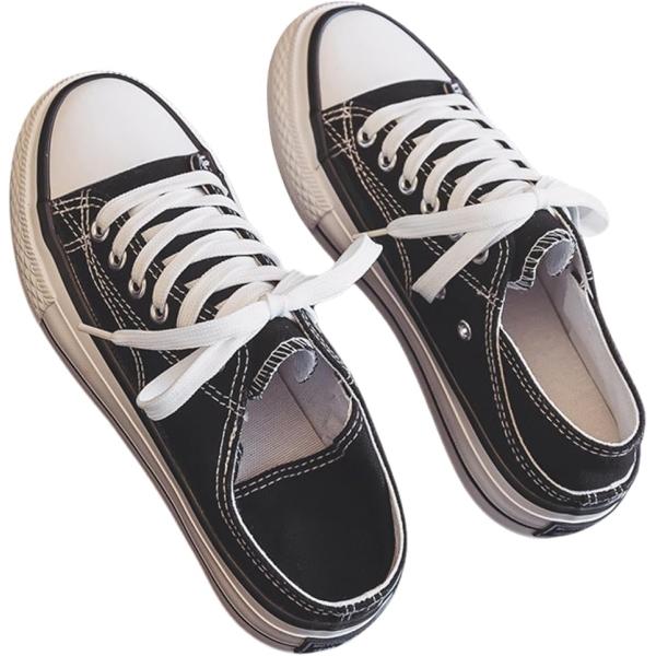 2way スニーカー 厚底 3cm かかとなし 着脱しやすい 脚長 韓国風 身長アップ かかとが踏め...