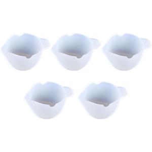 UVレジン用ツール 調色パレット シリコンカップ 調色スティック (カップ5個,  長さ5.3cm ...