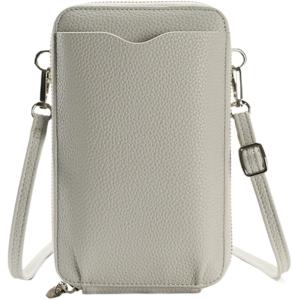 スマホポーチ スマホポシェット スマホショルダー レディース 財布 斜め掛け 軽量 縦型 グレイ (グレー)の商品画像
