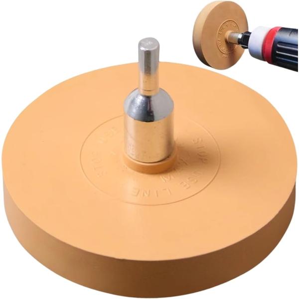 ゴムトレーサー 工具 電動ドリル シール剥がし ステッカー剥がし クリーニング 車体 88mm シャ...