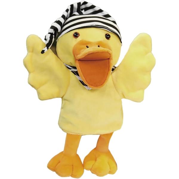 パペット人形 口が動く ハンドパペット アニマル 動物 人形劇 腹話術 手袋人形(アヒル)