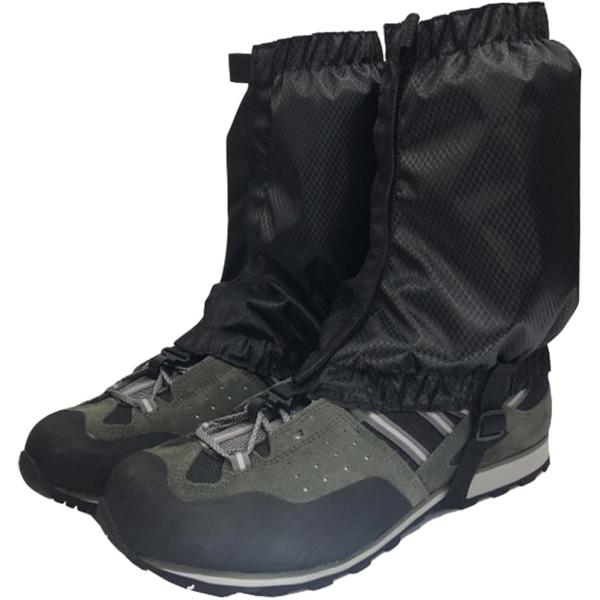 ゲイター ハイキング トレッキング スパッツ レッグカバー 登山 防水 泥除け(ブラック)