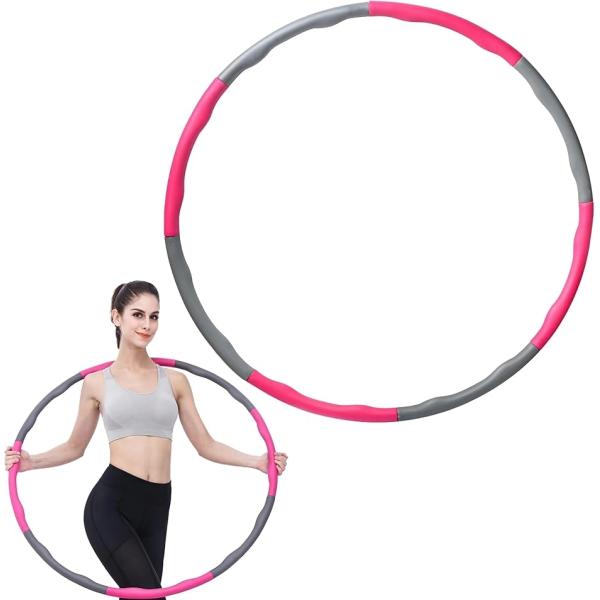 フラフープ ダイエット 大人〜子供 直径95cm 8本組 組み立て式 サイズ調整可 有酸素運動(ピン...