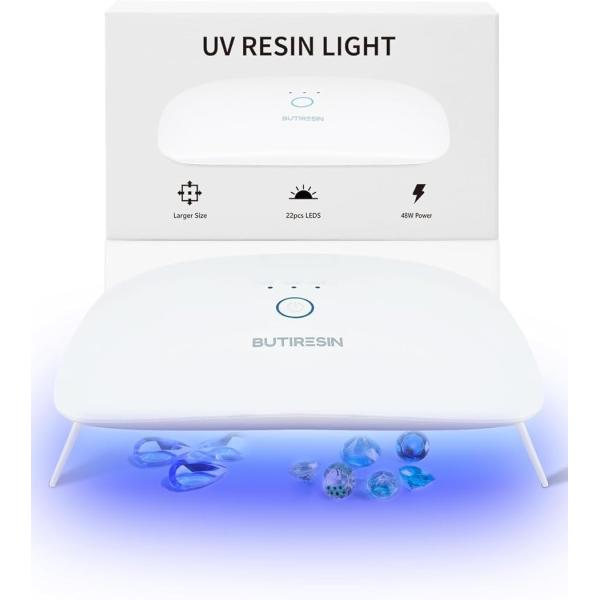 UVライト レジン用 UV/LED ジェルネイル ネイルライト クラフト 硬化ライト USB(ホワイ...