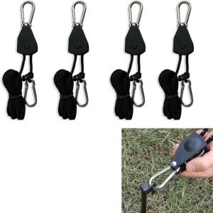 テント ロープ 4本セットキャンプ バックル ロープラチェット 荷造り