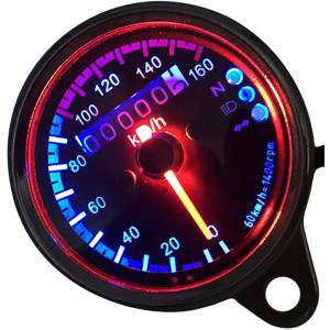 機械式 LED ミニ スピードメーター 140km 140キロ バイク トリップ
