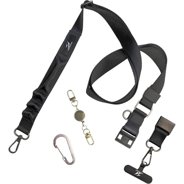 スマホショルダーストラップ スマホストラップ 斜めがけ 首掛けストラップ 長さ調節可能 ワンタッチ ...