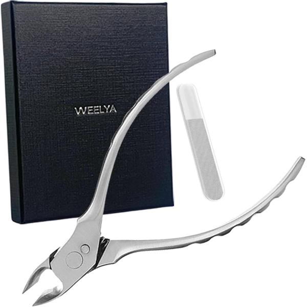 ニッパー爪切り ニッパー型 ツメキリ 斜め刃 手足両用 巻き爪/厚い爪/陥入爪対応 収納キャップ付 ...