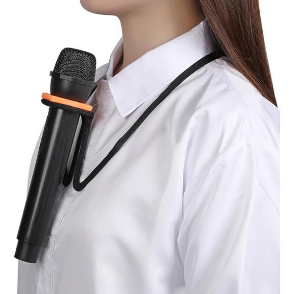 マイクスタンド マイクホルダー 首掛け ストラップ マジック 講習会 実演 司会(１個)