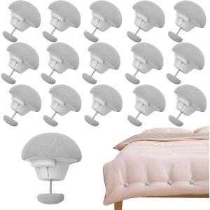 布団クリップ ズレ防止 布団カバー 固定 布団止め ずり落ち防止 留め具 20個セット(グレー,  大)
