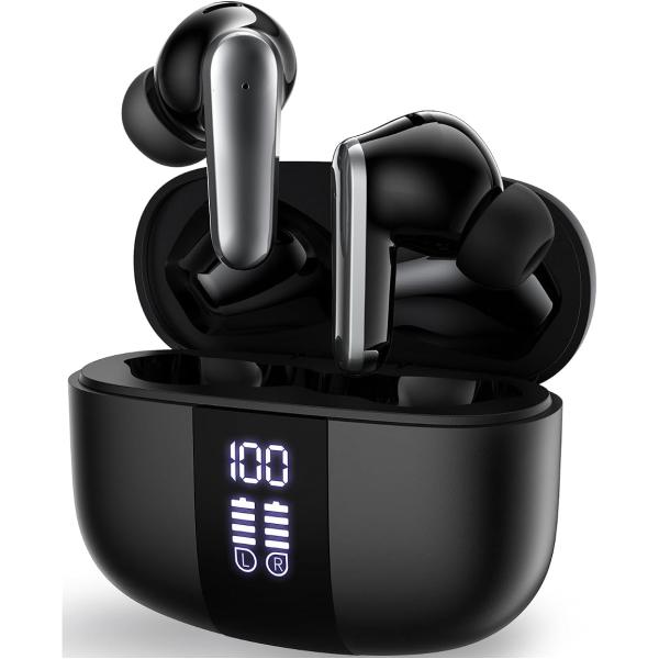 イヤホン bluetooth ワイヤレス bluetooth5.4 ブルートゥース (ブラック)