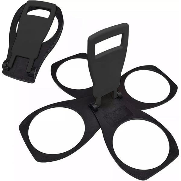 折りたたみ式 カップホルダー イベント スポーツ観戦 持ち運び コンパクト 吊り下げタイプ (ブラッ...