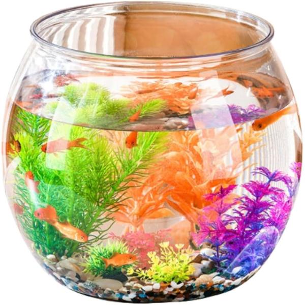 金魚鉢 水槽 メダカ 容器 飼育 アクリル プラスチック アクアリウム 大型水槽 透明 C(クリア,...