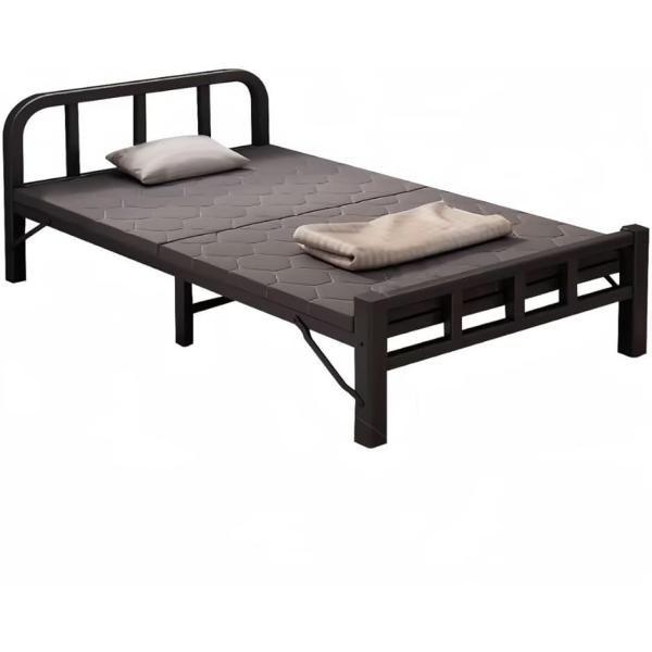 折りたたみベッド シングル コンパクト収納 簡易 室内外兼用 組立不要 リクライニング パイプベッド...