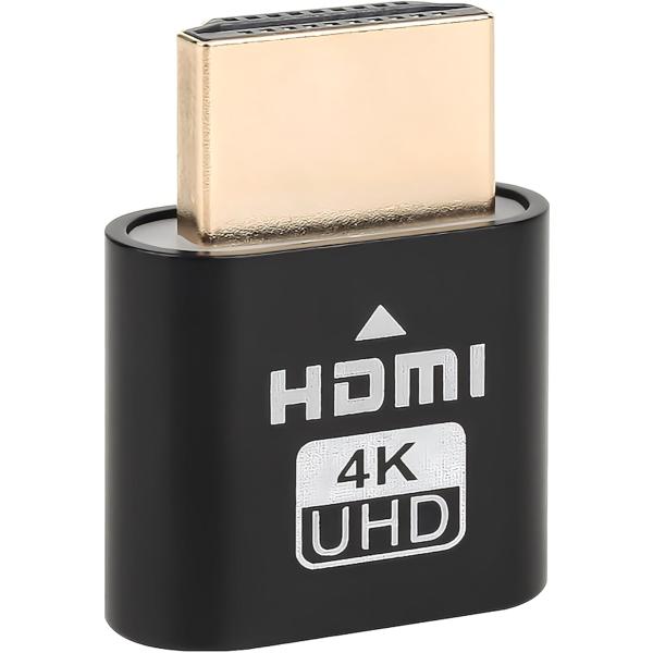 【互換品】HDMI ダミープラグアダプター4K@60Hz 仮想 バーチャル ヘッドレス ゴースト シ...
