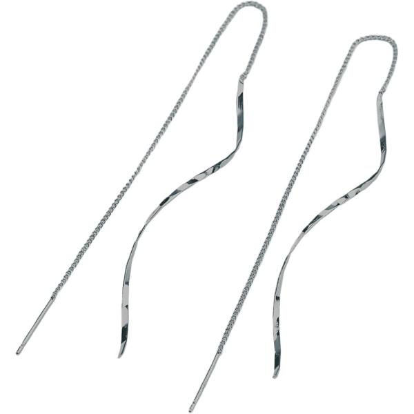 アメリカンピアス シャープ 曲線美 チェーンピアス レディース(ブラック,  小)