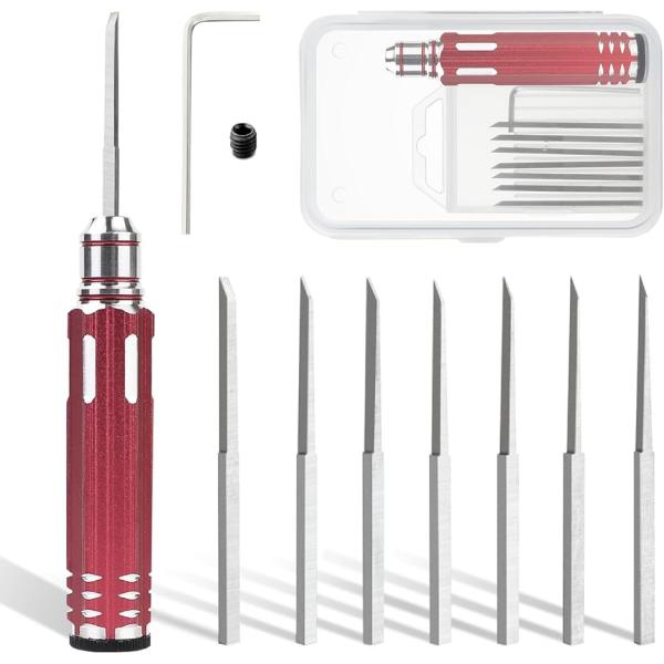 スジボリ タガネ 7つ刃セット ガンプラ ミニ四駆 フィギュア プラモデル モールド スジ彫り 筋彫...