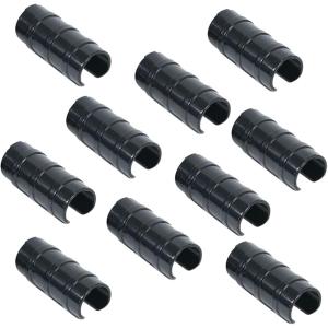 AllBright ハウスパッカー ビニールハウス 10個入 温室用パッカー 固定 留め具 フィルム ネット(ブラック, φ25mm)