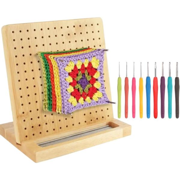 ブロッキングボード 編み物 かぎ針 キット 道具 マクラメボード 初心者(ナチュラル)