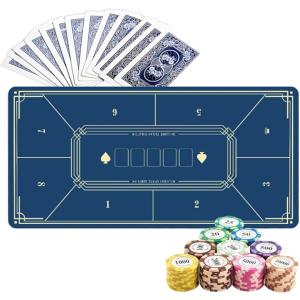 家庭用ポーカーマット10人までプレイ可能 ポーカーマット 8人用 ポーカーテーブル プレイマット 樹脂マット ゴム