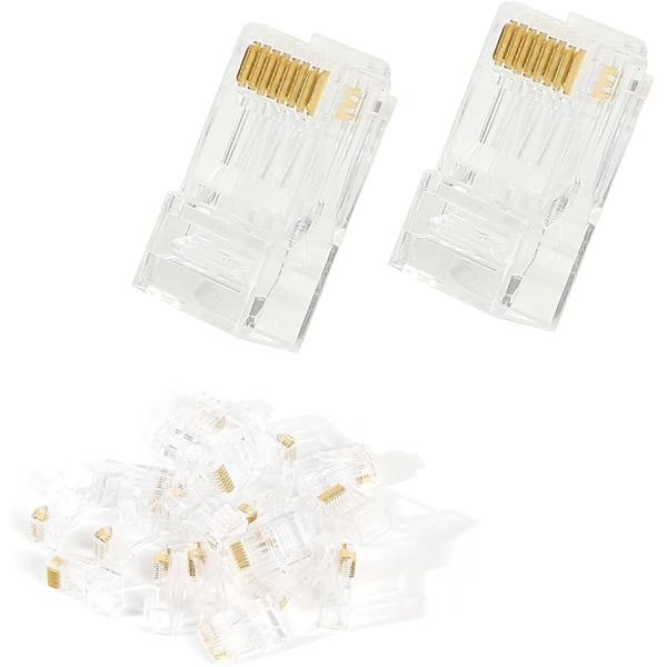 RJ45コネクタ 貫通型 配線簡単 保護 LANケーブル CAT5 ?CAT6(クリア)
