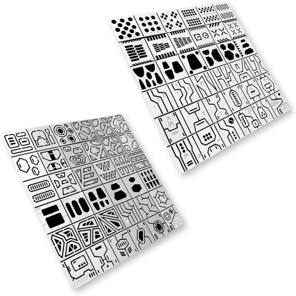 【互換品】 スジボリ ガイド 筋彫り エッチングガイド テンプレート 定規 プラモデル 模型 ディテ...