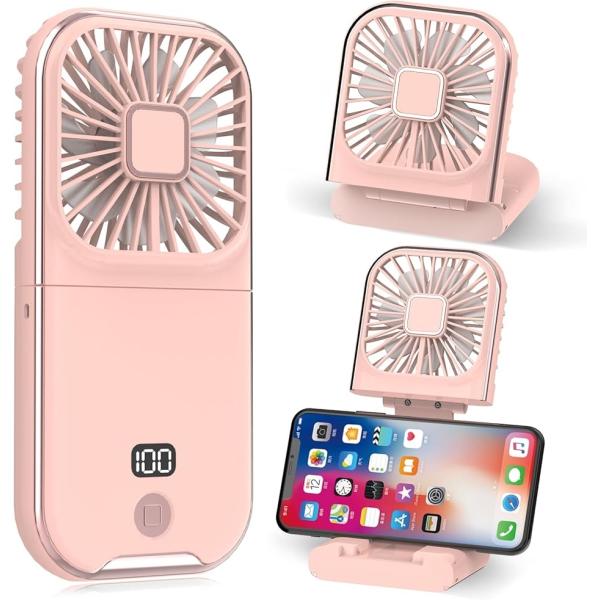 ハンディファン 携帯扇風機 20dB静音 4段階風量調節 充電式 折り畳み 軽量 小型 Type-C...