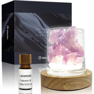 ストーンディフューザー 天然石 水晶 アロマストーン セット アロマストーン セット クリア 天然石 400g アロマオイル led