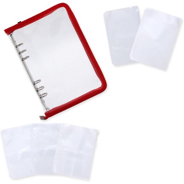 アクスタケース 推し活グッズ 収納 持ち運び ファイル 6リングファスナーケース リフィル チェキ(...