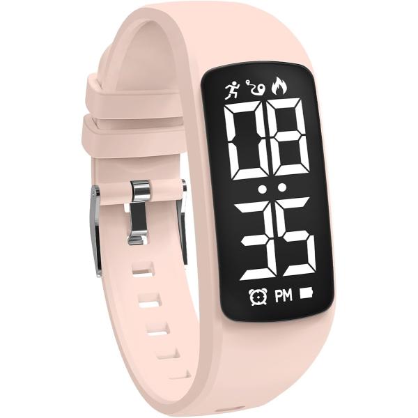 腕時計 子供 活動量計 キッズ デジタル腕時計 IP67防水 充電式 スポーツウォッチ 歩数計 距離...