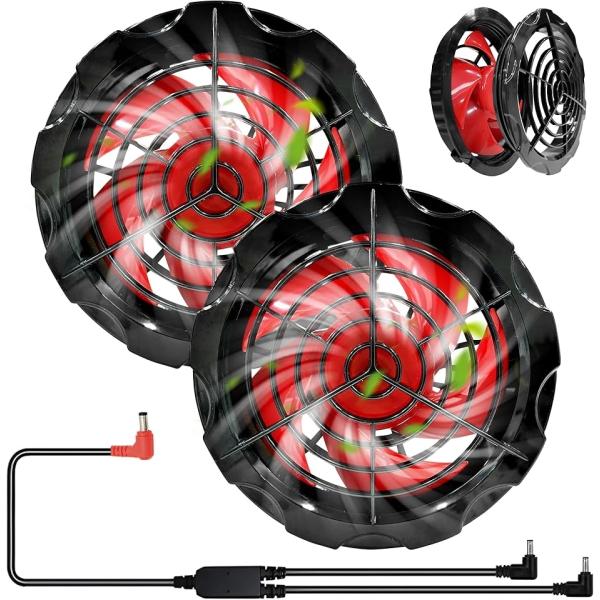 空調作業服 ファン 21V高出力 薄型 DCケーブル付 5枚羽根 超大風量 ブラシレスモーター MD...