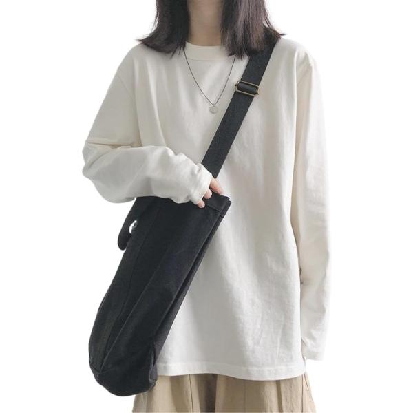ロンT 長袖 体型カバー 無地 Tシャツ カットソー ゆる ビッグシルエット 大きいサイズ レディー...