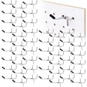 4mm厚有孔ボード用 黒フック ANB-810（2本入）25P用 ダブル L＝50