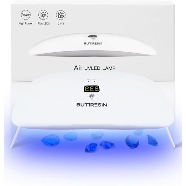 UVライト レジン用 UV/LED ジェルネイル ネイルライト クラフト 硬化ライト 折りたたみ式 ...