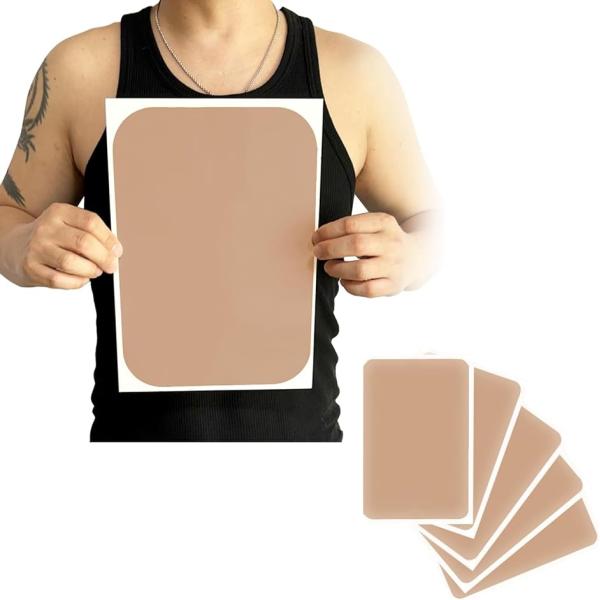 タトゥー隠し シール 刺青 入れ墨 隠す 防水テープ 特大 大判 A4サイズ 肌色 5枚セット(肌色...